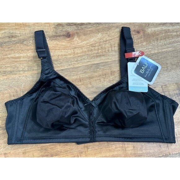 Bali Womens Beautifully You Tailored Wireless Bra DFW820 42C Black Support New - Picture 1 of 6